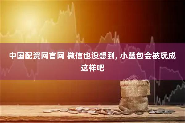 中国配资网官网 微信也没想到, 小蓝包会被玩成这样吧